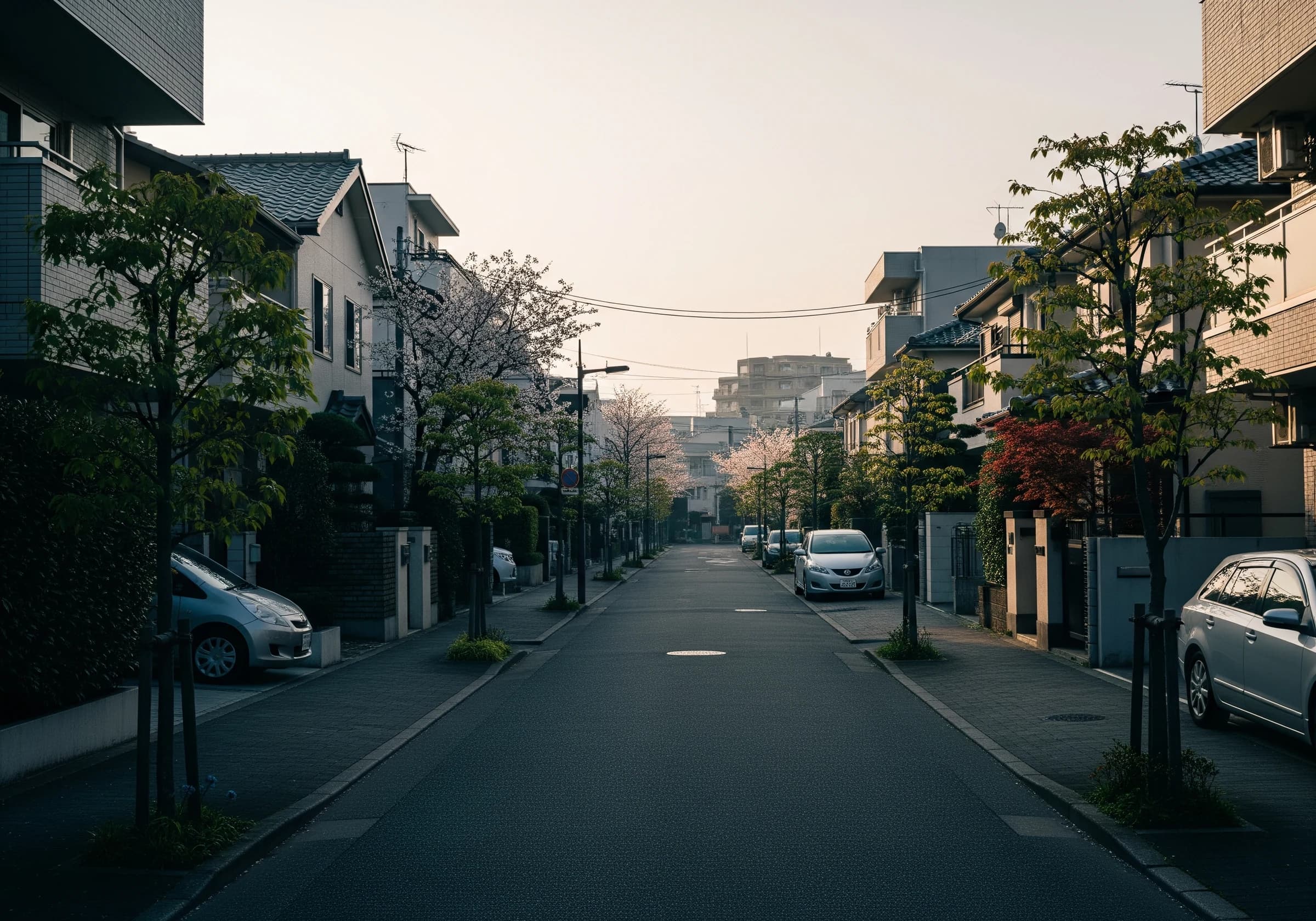 世田谷の落ち着いた住宅街の風景